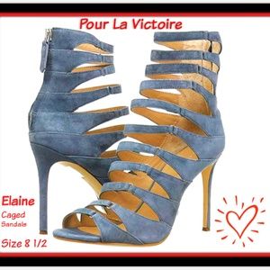 Pour La Victoire Elaine Caged Suede Sandals